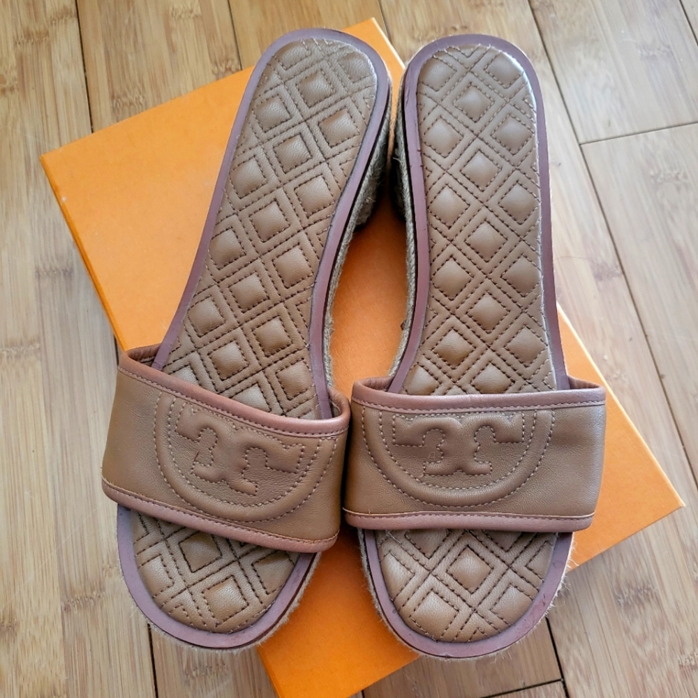 Tory burch heel espadrilles slide